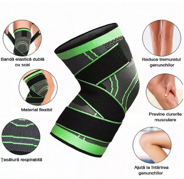 Genunchieră Elastică pentru Protecție și Susținere | Oferta 2 bucăți